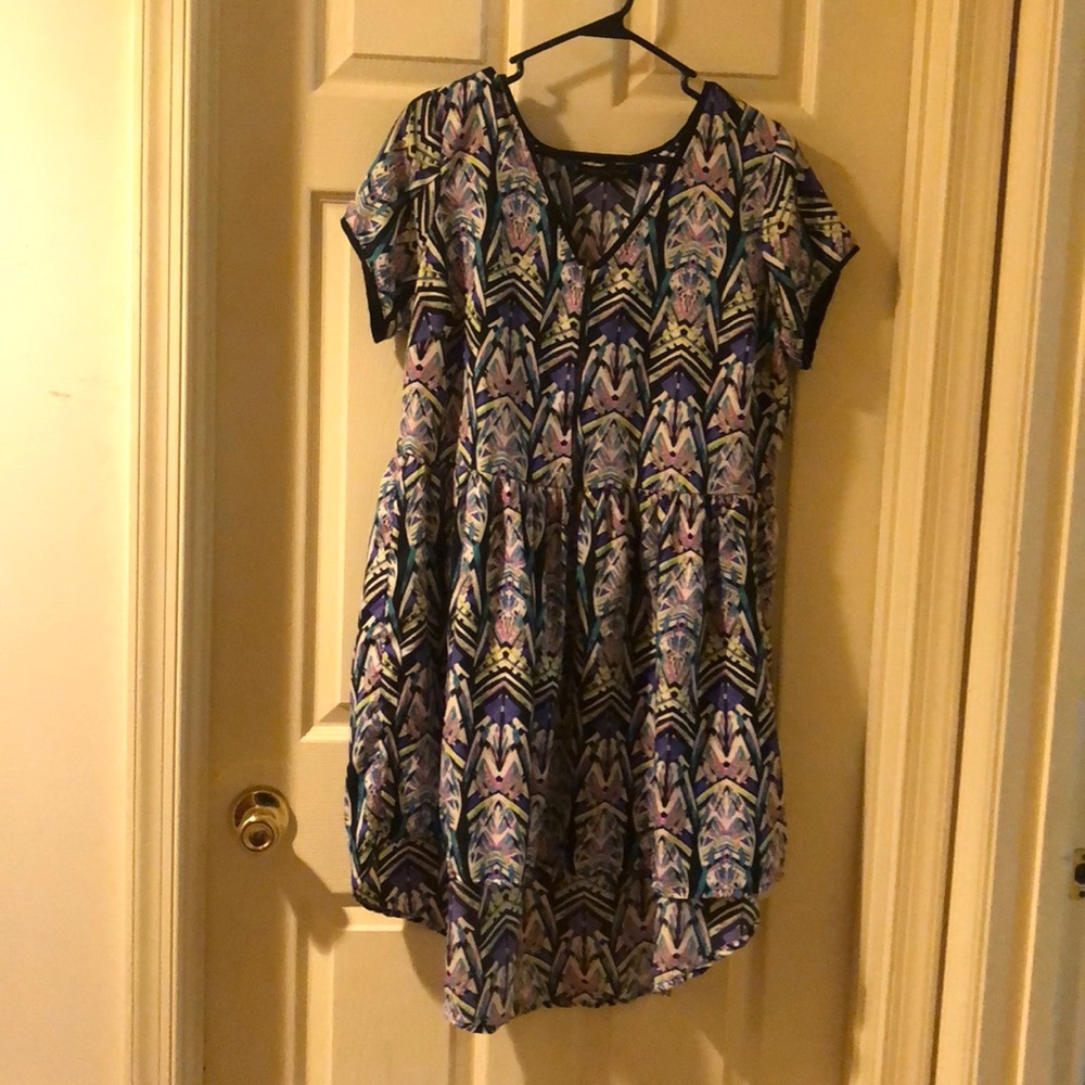 Floral scoop neck dress